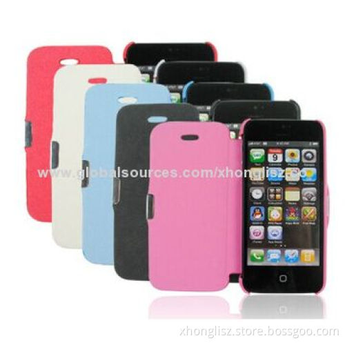 High-quality PU Leather, Magnetic Clasp Flip, Hard Case Cover Pouch Wallet for iPhone 5/5S
